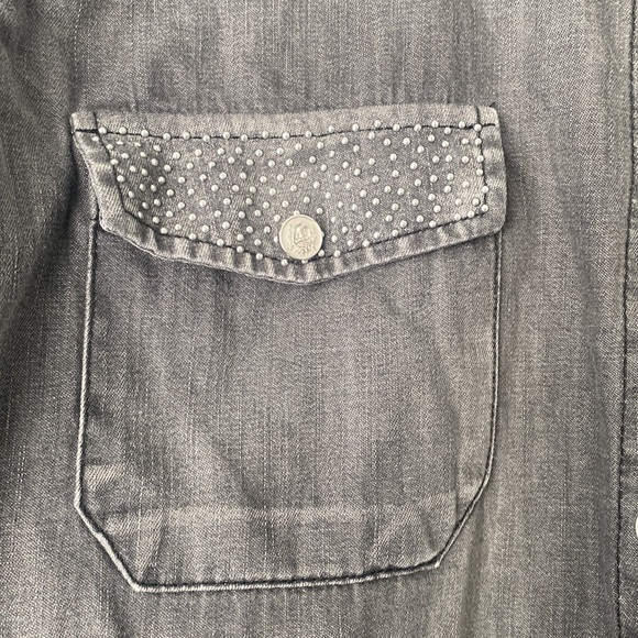 The Kooples Grey Denim Shirt - Picture 2 of 6